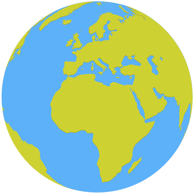 Globe showing world map